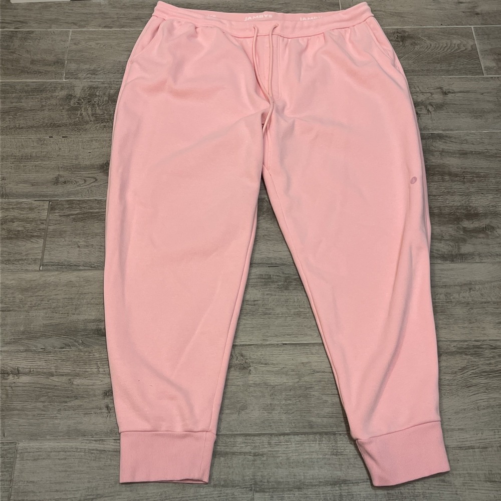 JAMBYS Fleece Lined Lounge Jogger‎ Pajama Pants Pockets Women's Sz XXL Pink